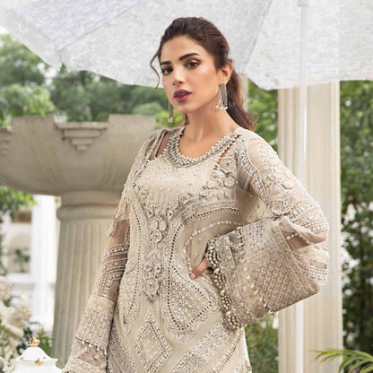 Luxury Chiffon Embroidered 3PC Unstitched Suit with Heavy Adda Work & Cutwork Dupatta – Premium Party Wear Pakistan