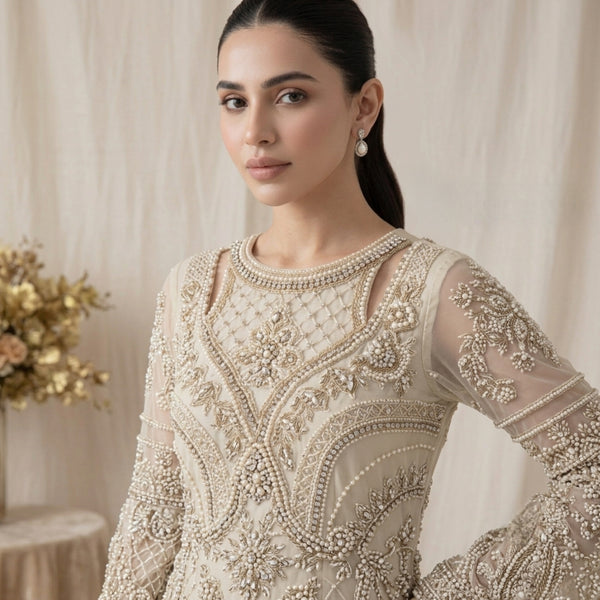 Luxury Chiffon Embroidered 3PC Unstitched Suit with Heavy Adda Work & Cutwork Dupatta – Premium Party Wear Pakistan