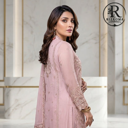 Luxury Chiffon Embroidered 3PC Unstitched Suit