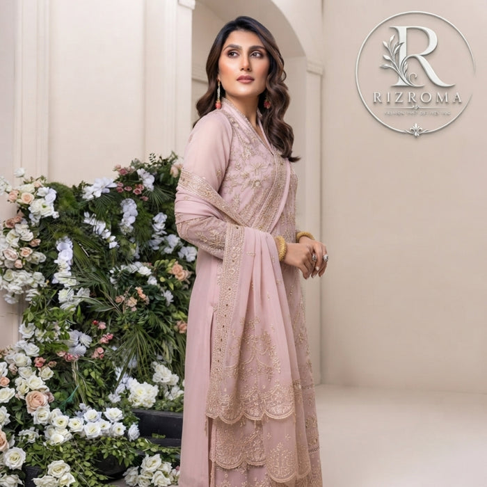 Luxury Chiffon Embroidered 3PC Unstitched Suit