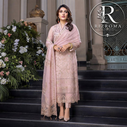 Luxury Chiffon Embroidered 3PC Unstitched Suit