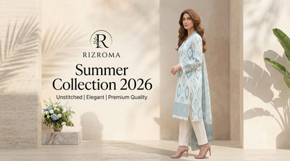 Elegant Sky Blue Printed Unstitched Lawn 3 Piece Suit with Embroidered Neckline &amp; Printed Dupatta | Premium Pakistani Summer Collection