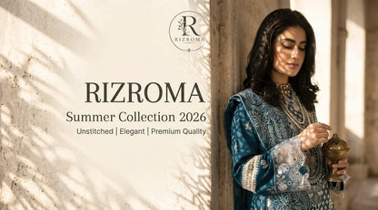 Luxury Teal Embroidered Unstitched Lawn 3 Piece Suit with Premium Printed Dupatta | Pakistani Designer Summer Collection