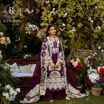 ELAF Chikankari Lawn 3PC Suit Heavy Embroidered with Khaddi Net Dupatta