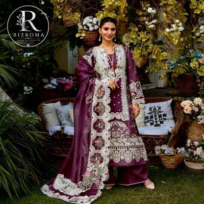 ELAF Chikankari Lawn 3PC Suit Heavy Embroidered with Khaddi Net Dupatta