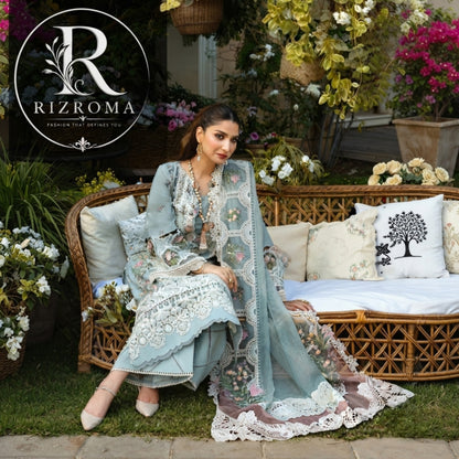 ELAF Chikankari Lawn 3PC Suit Heavy Embroidered with Khaddi Net Dupatta
