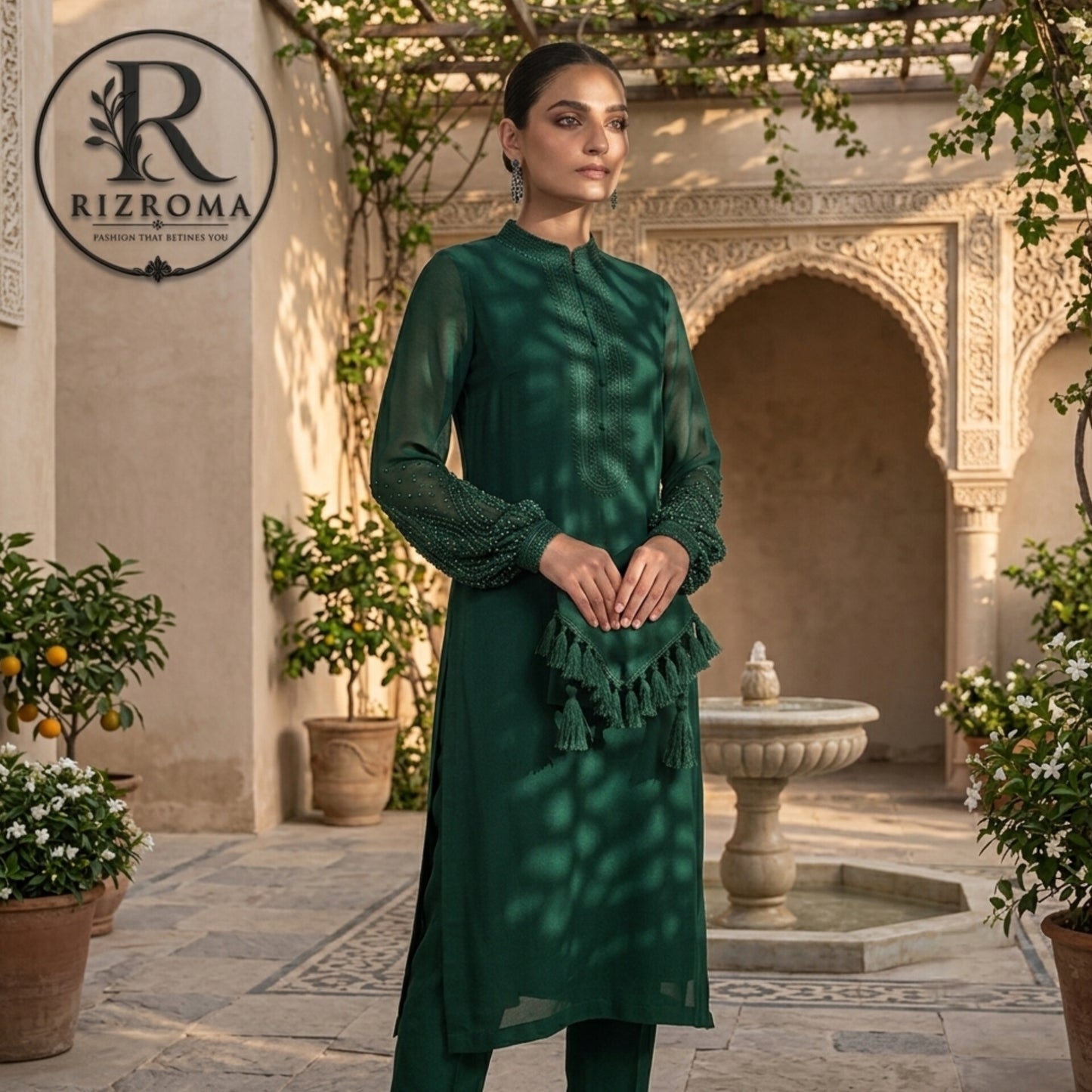 Pure Chiffon with Malai trouser 3PC Suit Party Wear Pakistan