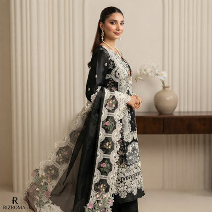 ELAF Chikankari Lawn 3PC Suit Heavy Embroidered with Khaddi Net Dupatta