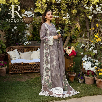 ELAF Chikankari Lawn 3PC Suit Heavy Embroidered with Khaddi Net Dupatta