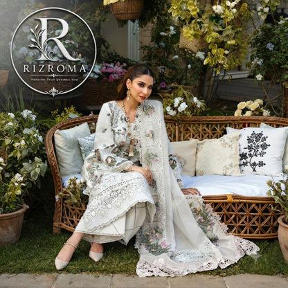 ELAF Chikankari Lawn 3PC Suit Heavy Embroidered with Khaddi Net Dupatta