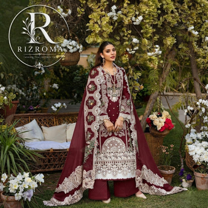 ELAF Chikankari Lawn 3PC Suit Heavy Embroidered with Khaddi Net Dupatta