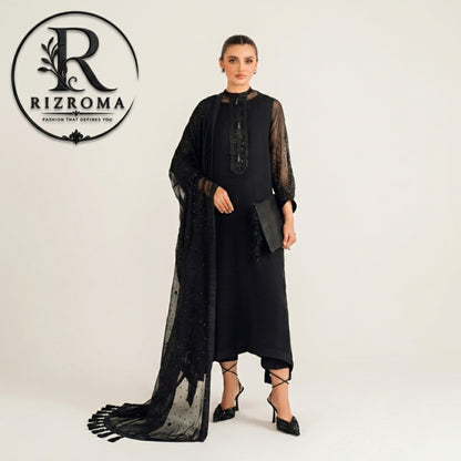 Pure Chiffon with Malai trouser 3PC Suit Party Wear Pakistan