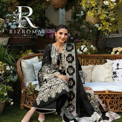 ELAF Chikankari Lawn 3PC Suit Heavy Embroidered with Khaddi Net Dupatta