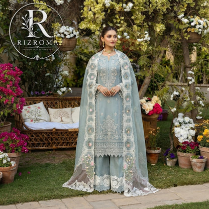 ELAF Chikankari Lawn 3PC Suit Heavy Embroidered with Khaddi Net Dupatta