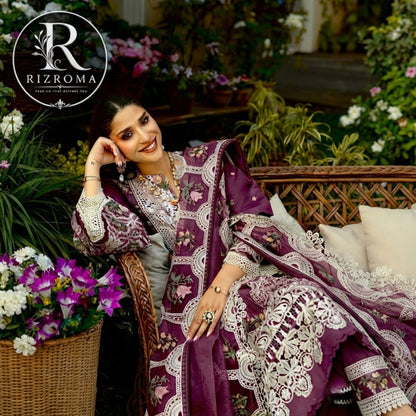 ELAF Chikankari Lawn 3PC Suit Heavy Embroidered with Khaddi Net Dupatta