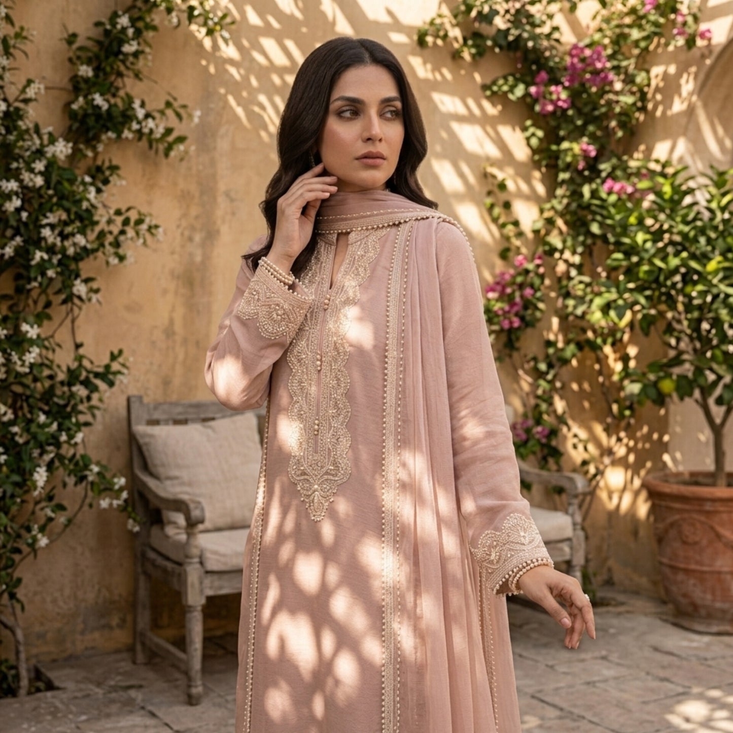 Luxury Chiffon Embroidered 3PC Suit Party Wear Dress Pakistan