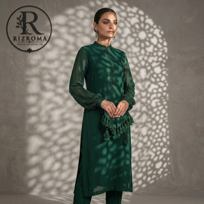 Pure Chiffon with Malai trouser 3PC Suit Party Wear Pakistan